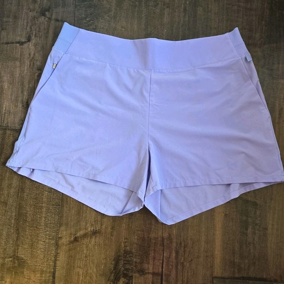 Athleta Pants - Athleta Size 18 Brooklyn Shorts Pastel Purple Pockets Travel Beach Loungewear